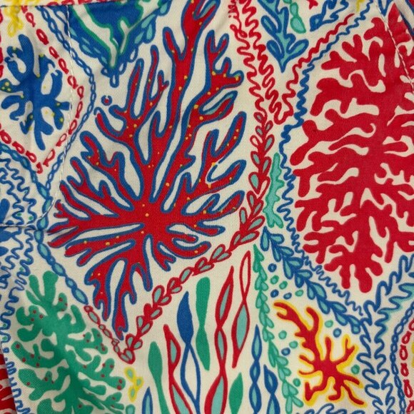 Lilly Pulitzer Womens Multicolor Coral Print Mid Rise The Chipper Shorts Size 0 - Picture 3 of 9